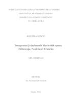 prikaz prve stranice dokumenta Interpretacija izabranih klavirskih opusa Debussyja, Poulenca i Francka